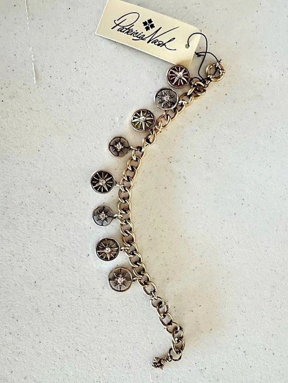 Patricia Nash Compass Charm Bracelet Mixed-Metal Charm Bracelet NWT